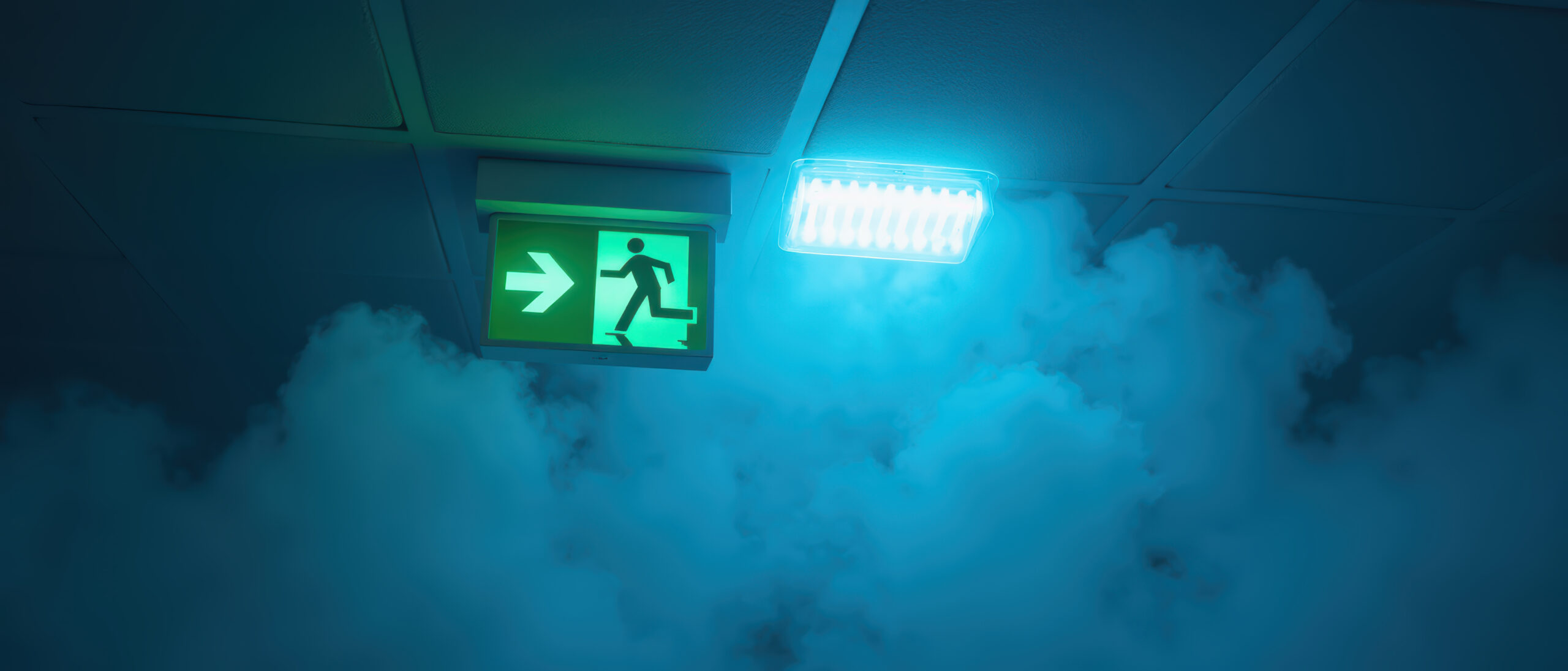 Signalisation d’issue de secours pour l’évacuation d’une entreprise